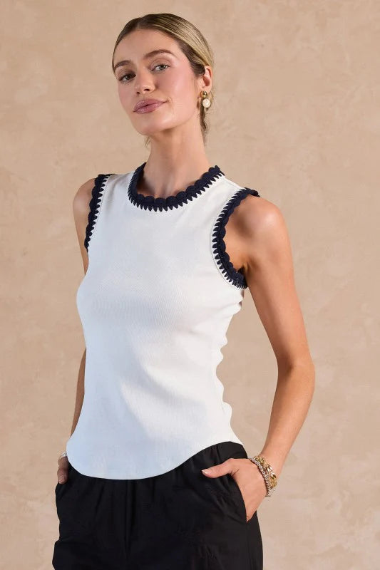 Ribbed Stitched Tank Current Air