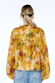 Teddy Button Down Ruffle Top Ciebon