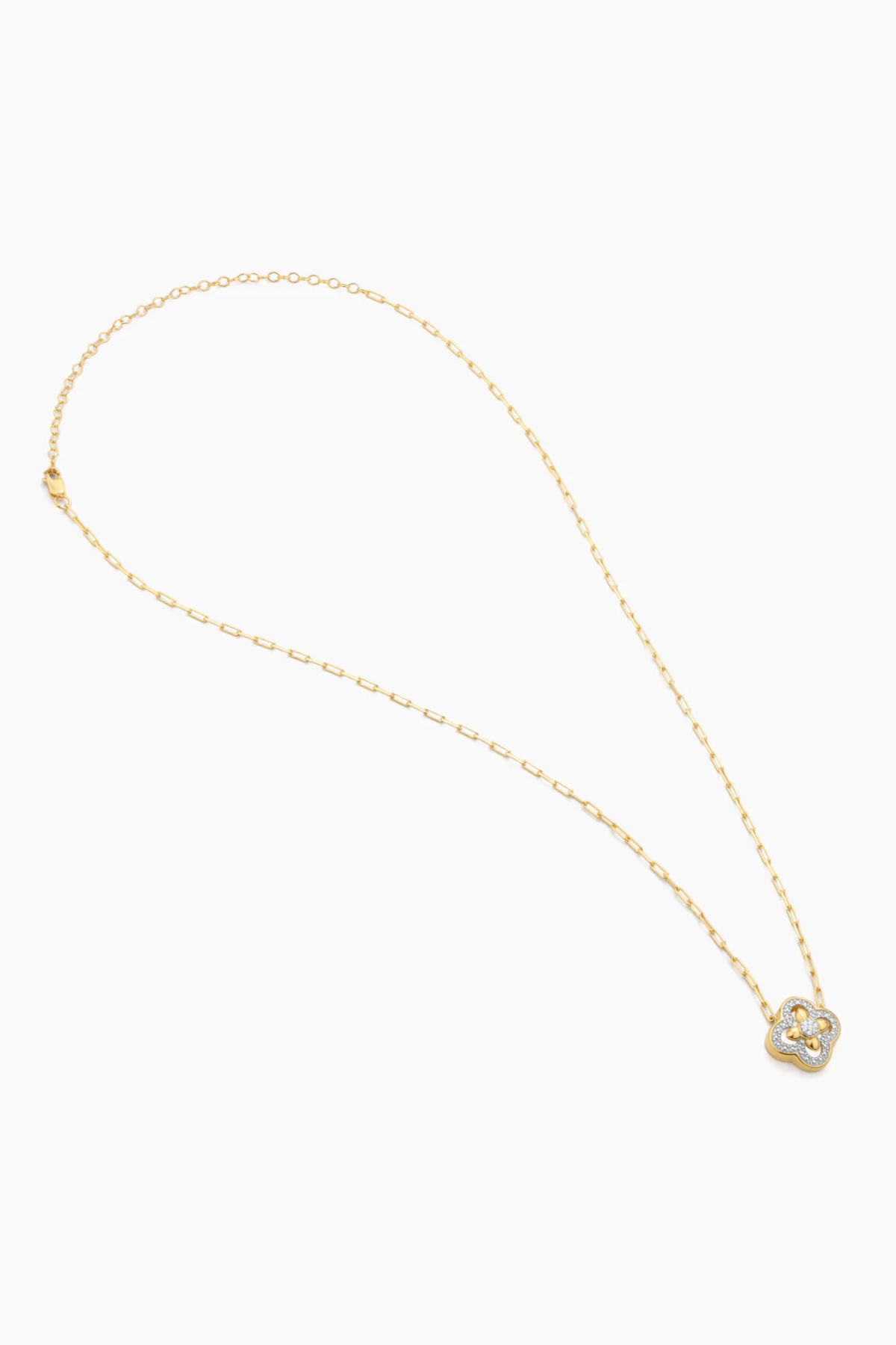 Contemporary Bloom Pendant Necklace in Gold Ella Stein