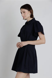 Twill Utility Mini Dress Aureum