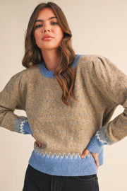 Geometric Knit Sweater Merci
