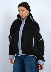 Jill Contrast Trim Half-Zip Pullover RD Style