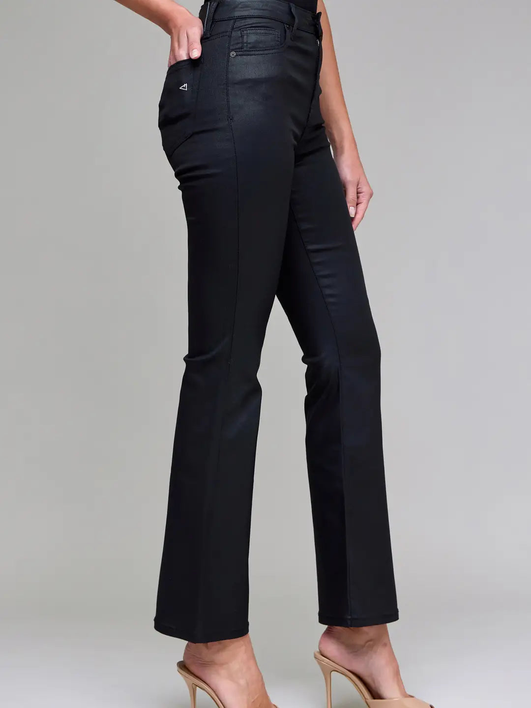 Coated Clean Stretch Flare Jeans Hidden Jeans