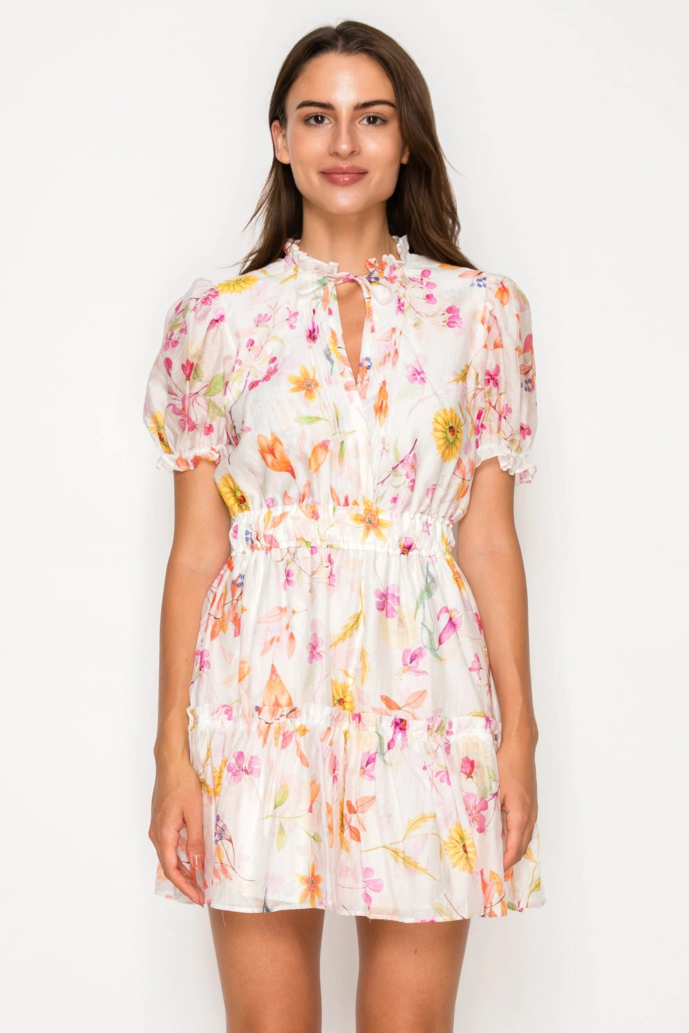 Flora of Eos Short Dress Meet Me in Santorini