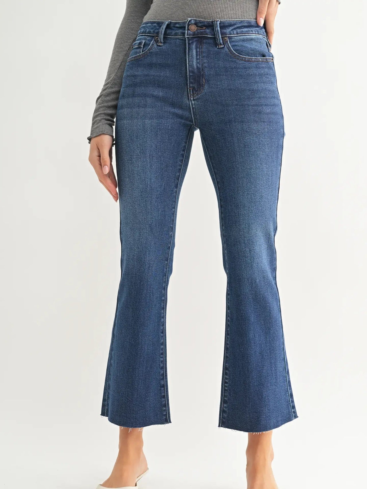 CROPPED FLARE Just Black Denim