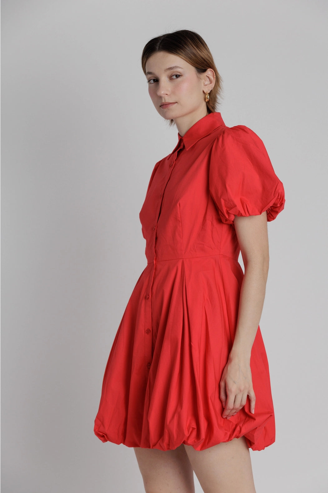 Bubble Hem Mini Shirt Dress Shop Expeditions