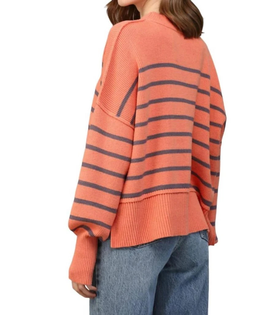 Miley Stripe Drop Shoulder Sweater