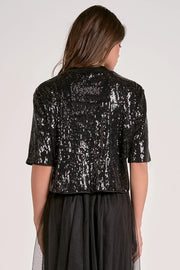Sequin Crewneck Top Elan