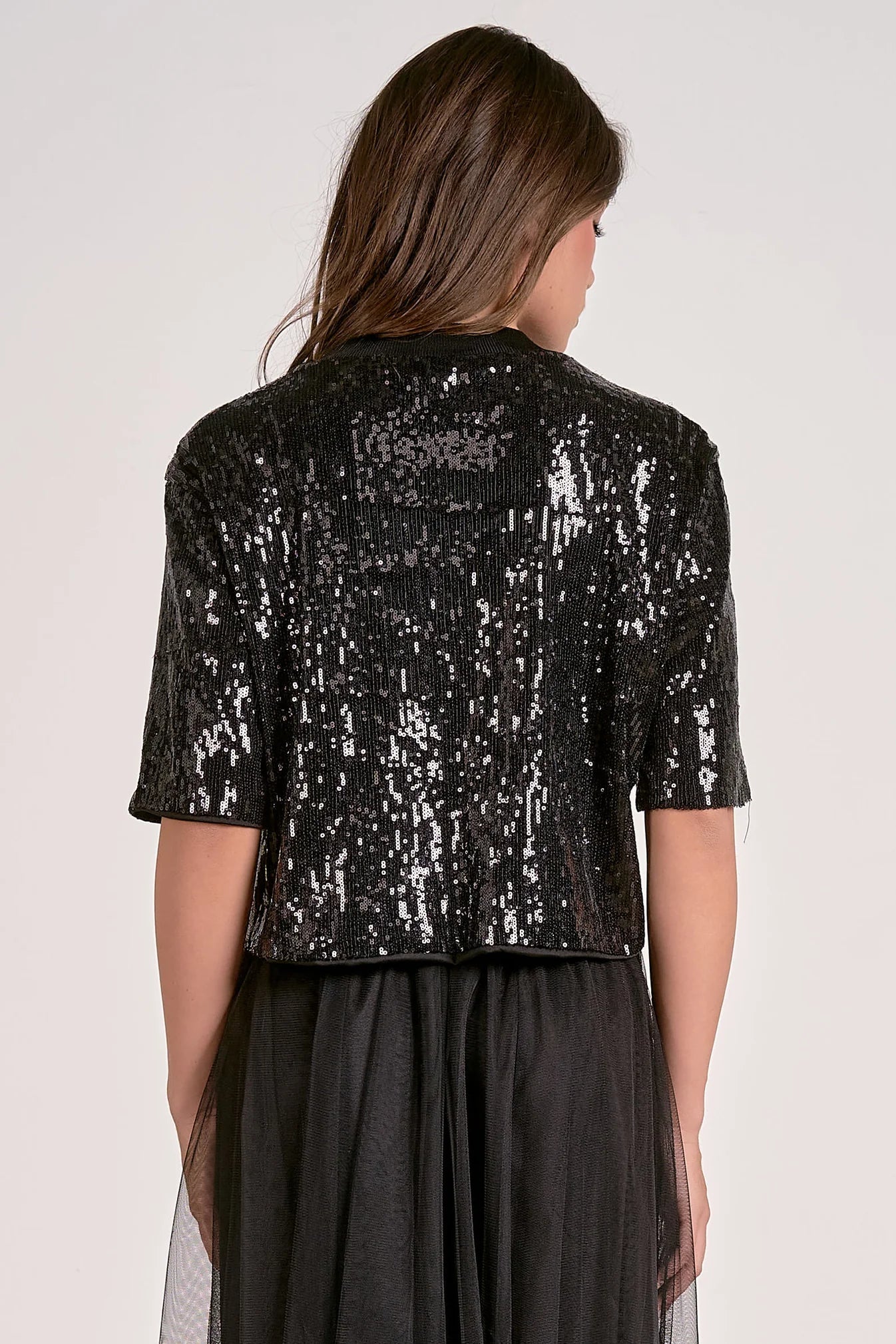 Sequin Crewneck Top Elan