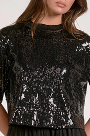 Sequin Crewneck Top Elan