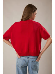 Short Sleeve Sweater Cardigan Le Lis