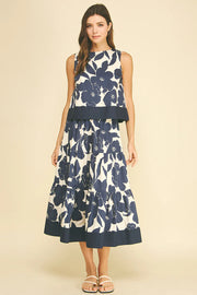 Iliana Floral Sleeveless Crop Top Pinch