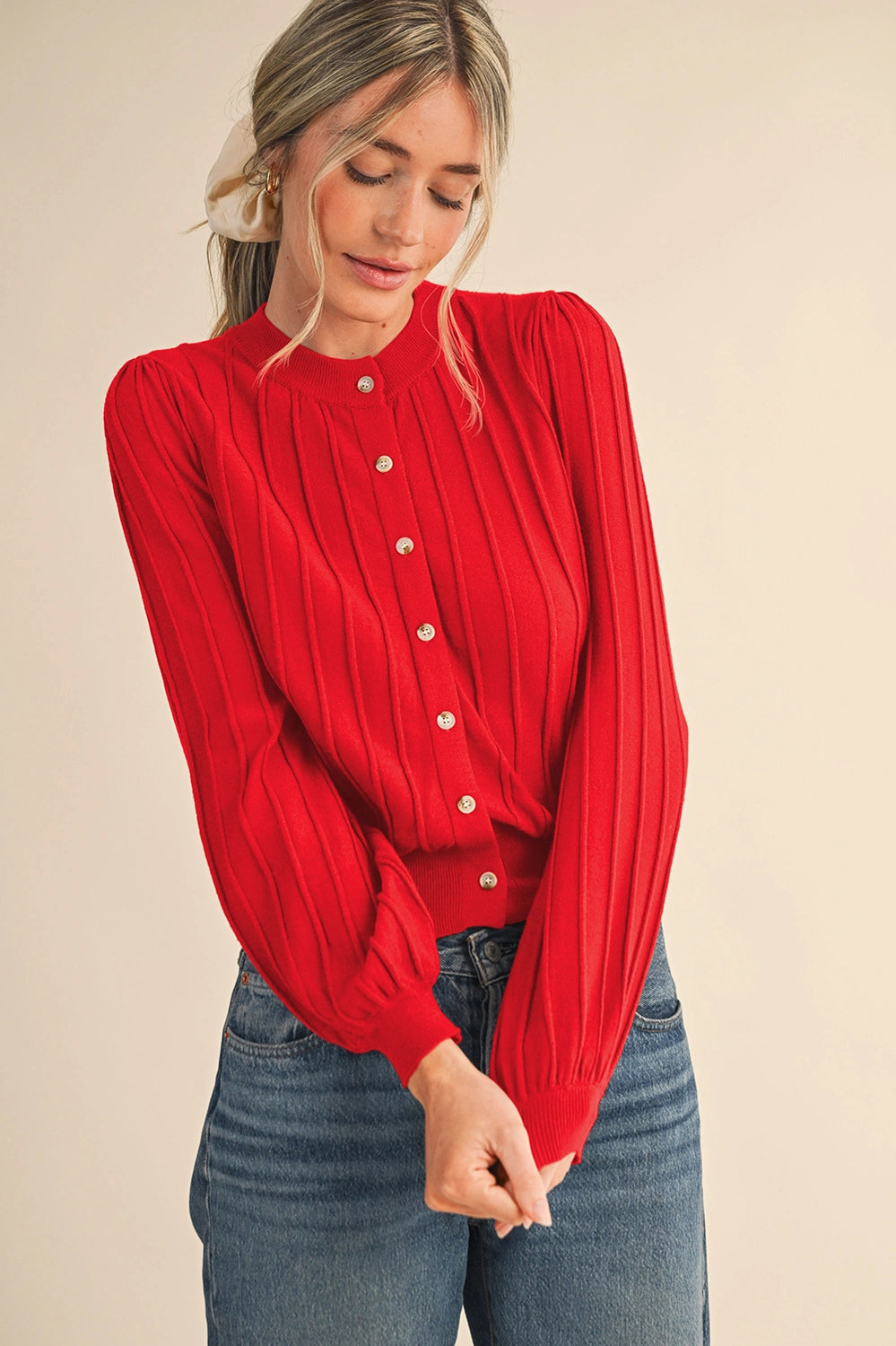 Ribbed Sweater Cardigan Merci