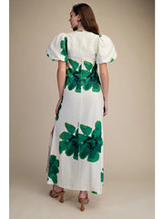 Puff-Sleeve A-Line Maxi Dress Shop Expeditions
