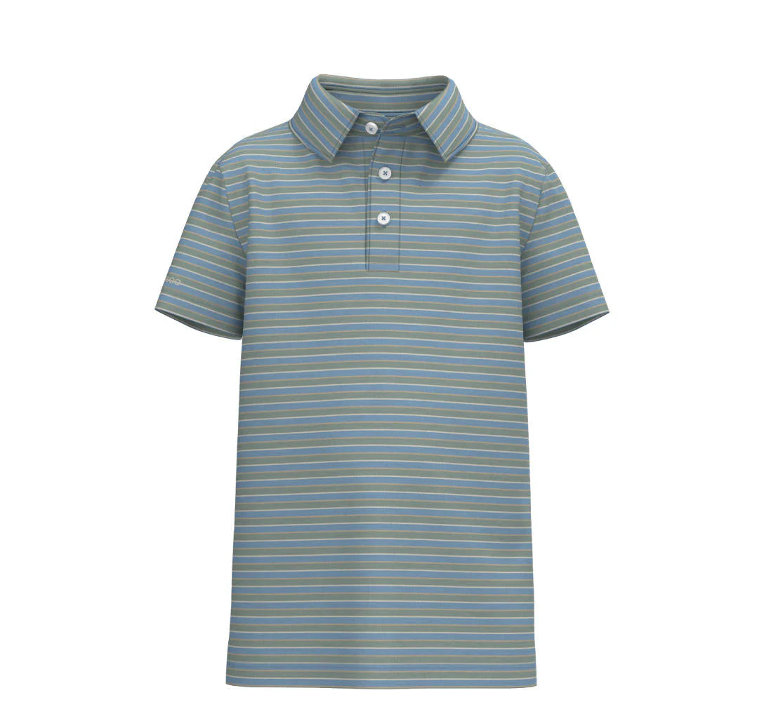 Youth Boy's Cahaba Heather Striped Polo | Southern Shirt Co. Southern Shirt Co.