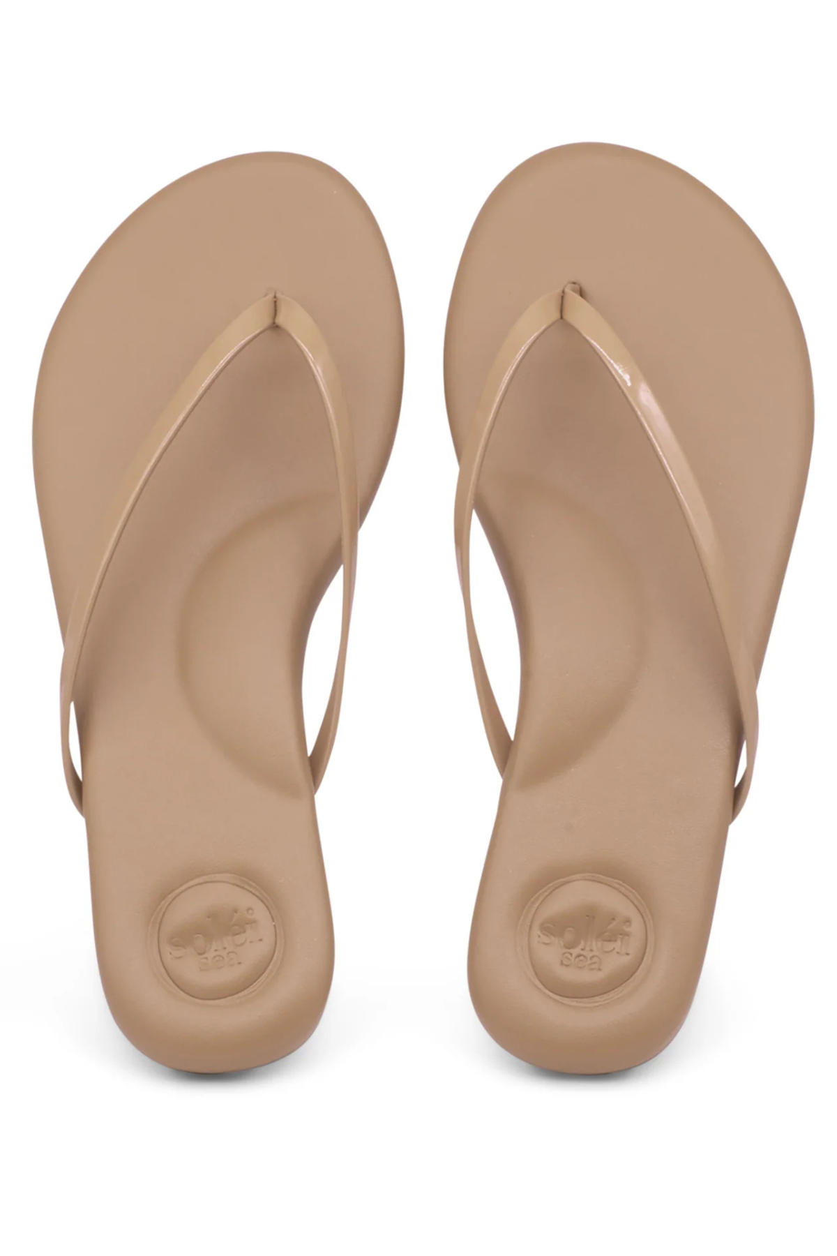Indie Patent Flip Flops Solei Sea