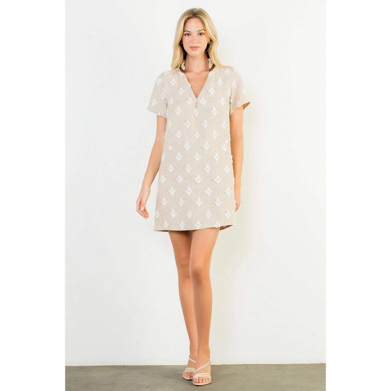 Short Sleeve Detailed Dress THML