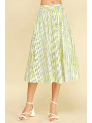 Geometric A-Line Midi Skirt Pinch