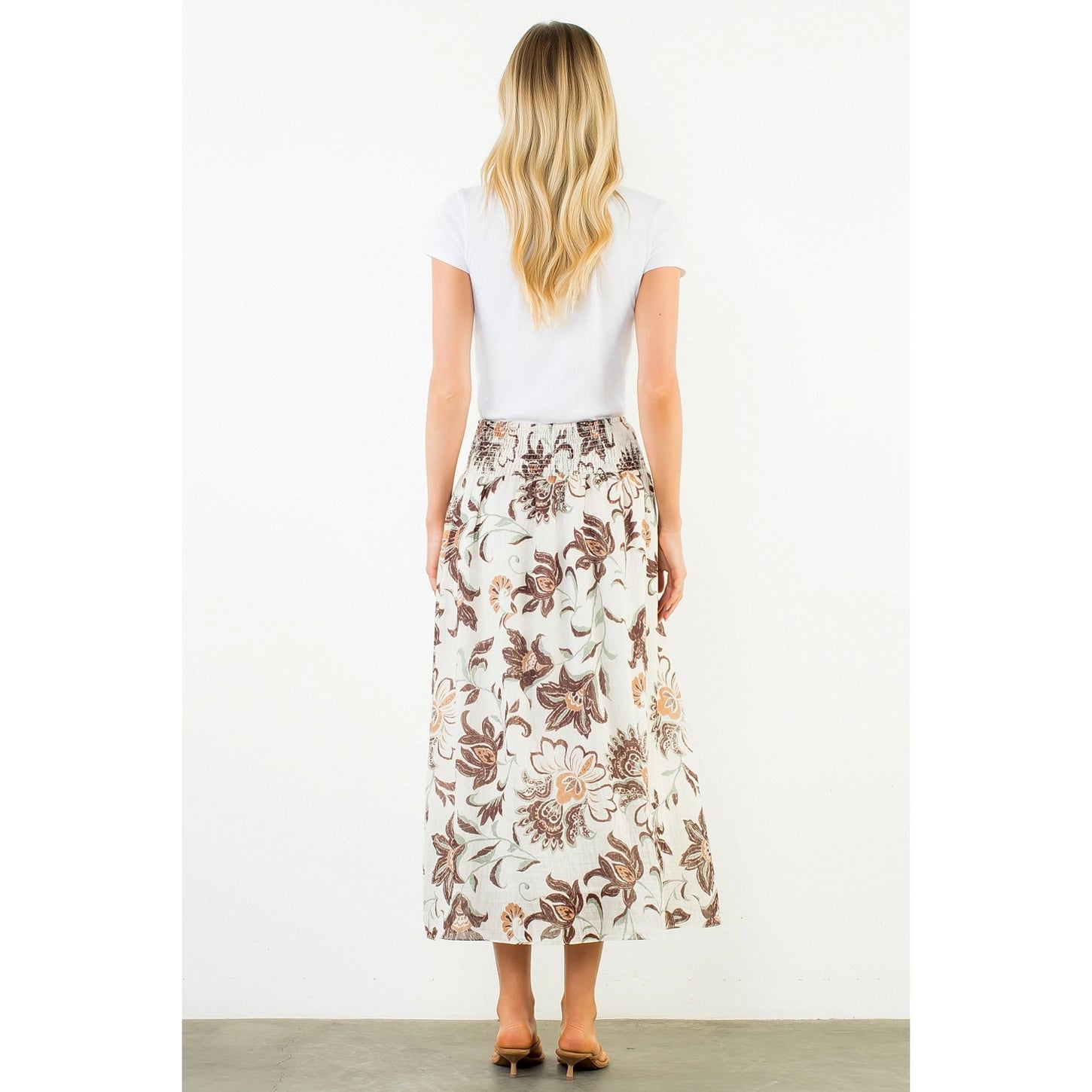 Floral Print Skirt THML