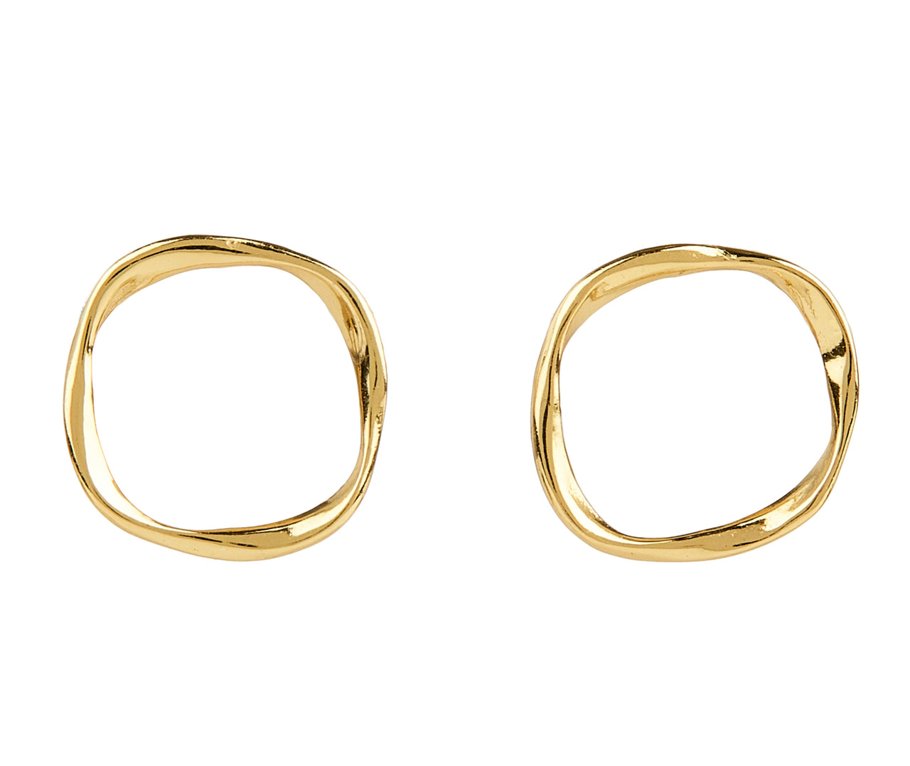 Gold Open Shape Studs