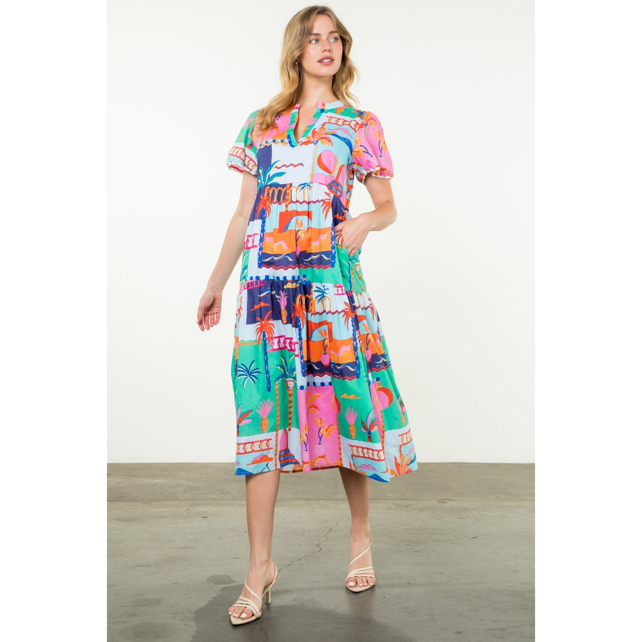 Travel On Midi Dress