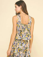 Multi Purple Printed Tank Pinch
