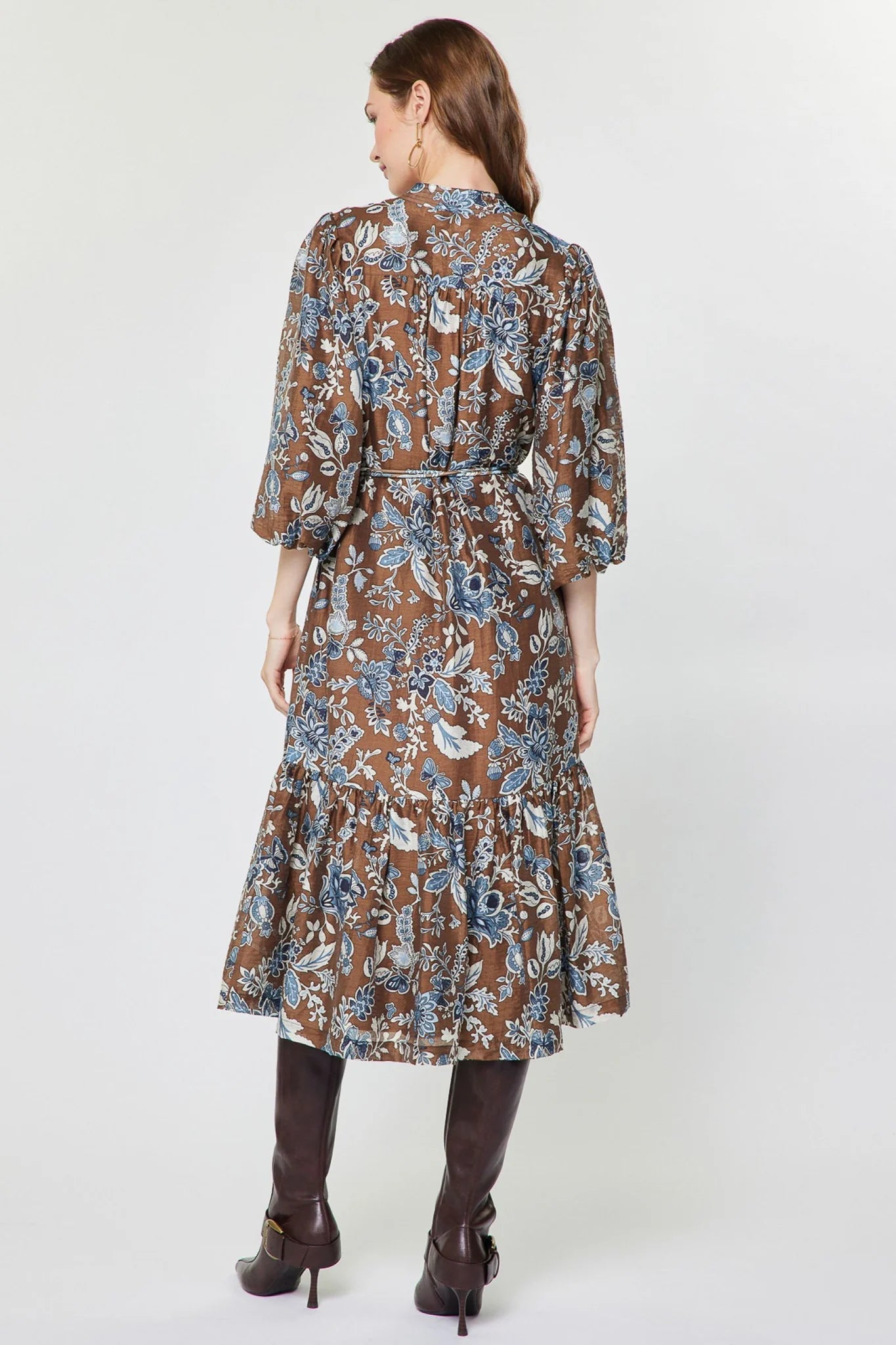 Lexi Floral Paisley Printed Midi Dress Current Air