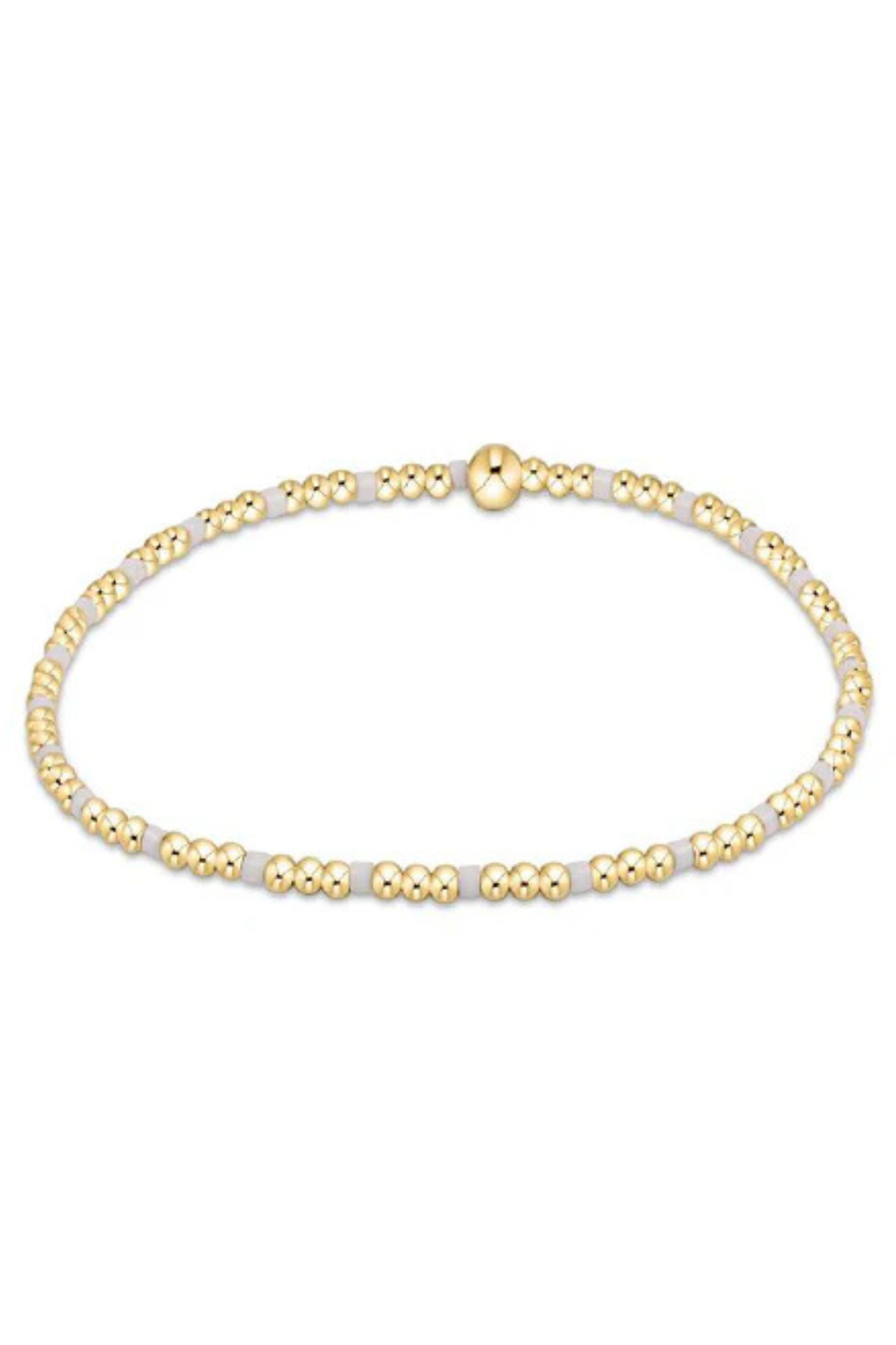 eGirl Hope Sincerity 2mm Bead Bracelet - White | enewton