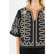 Puff Sleeve Embroidery Top THML