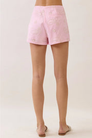 Paisley Embroidered Detail Tailored Shorts TCEC