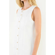 Sleeveless Button Down Dress THML