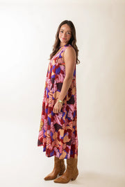 Sleeveless Floral Print Dress THML