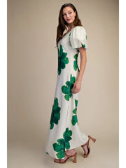 Puff-Sleeve A-Line Maxi Dress Shop Expeditions