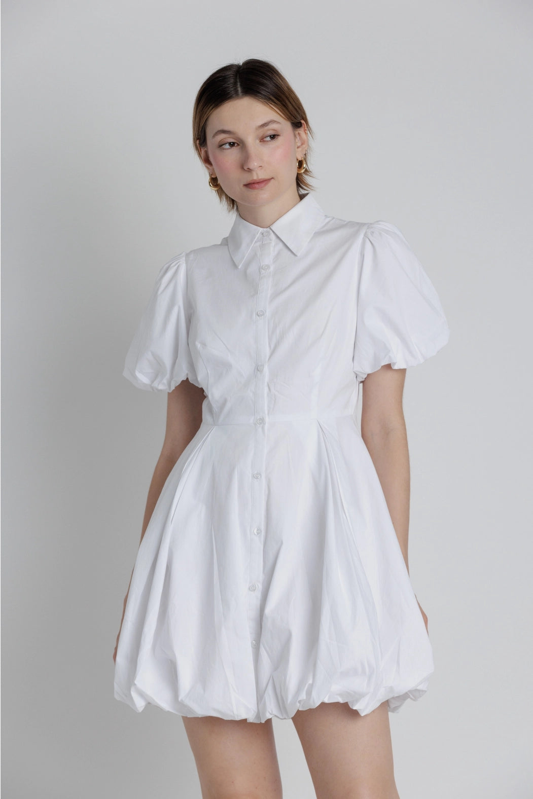 Bubble Hem Mini Shirt Dress Shop Expeditions