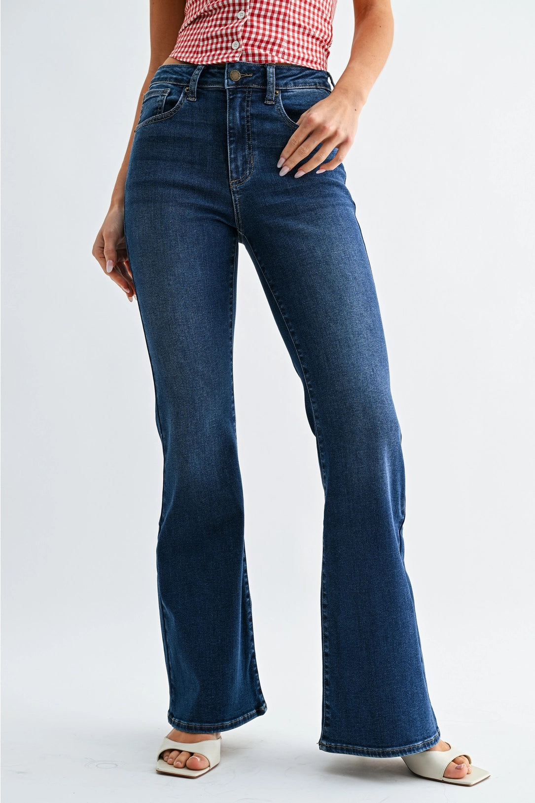Super Stretch Flare Jeans Just Black Denim