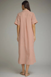 Stripe Short Sleeve Midi Dress Entro