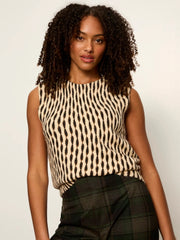 Soft Printed Shell Sleeveless Sweater Sanctuary
