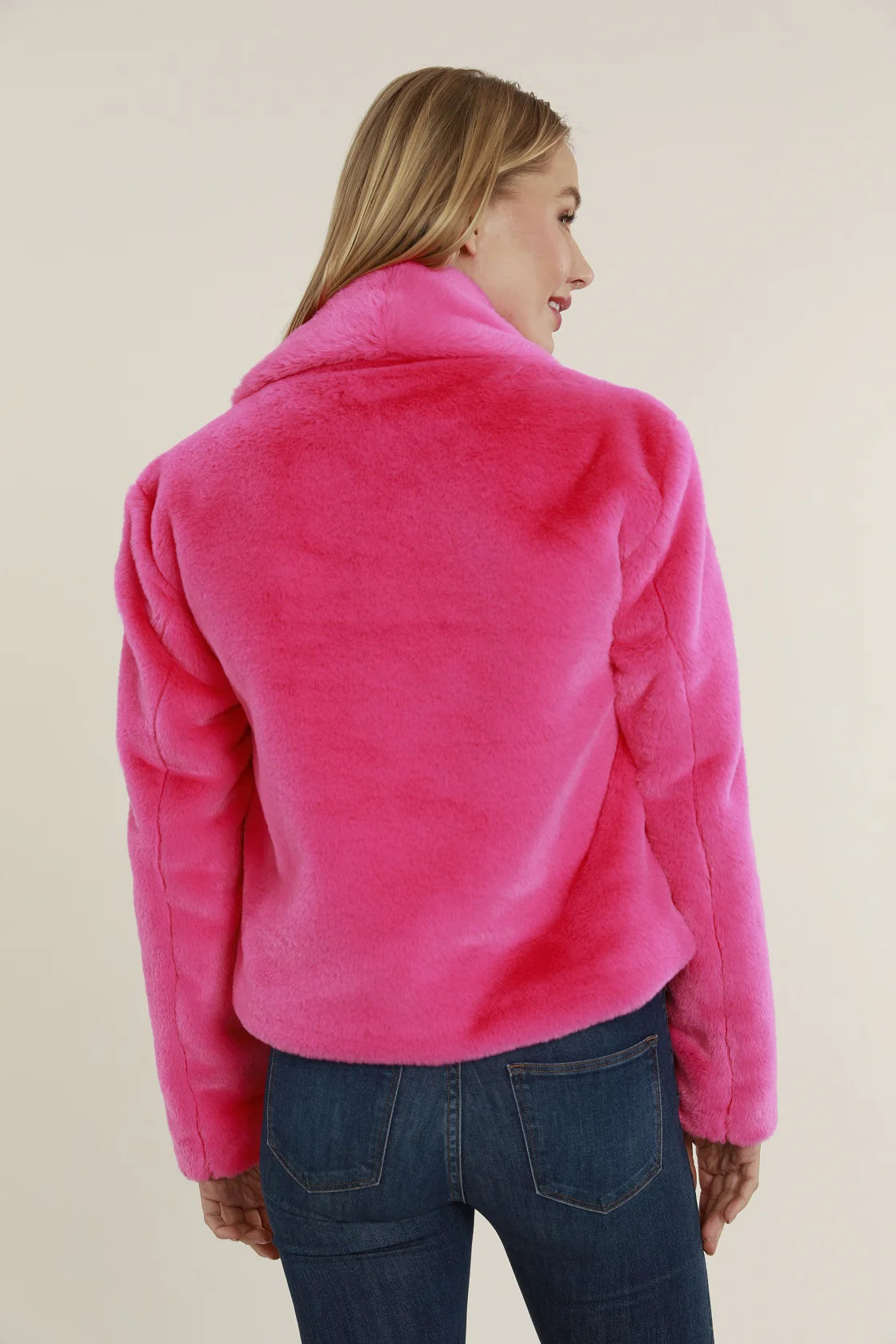Faux Fur Shawl Collar Jacket Dolce Cabo