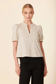 Faux Suede Short Sleeve Top Dolce Cabo