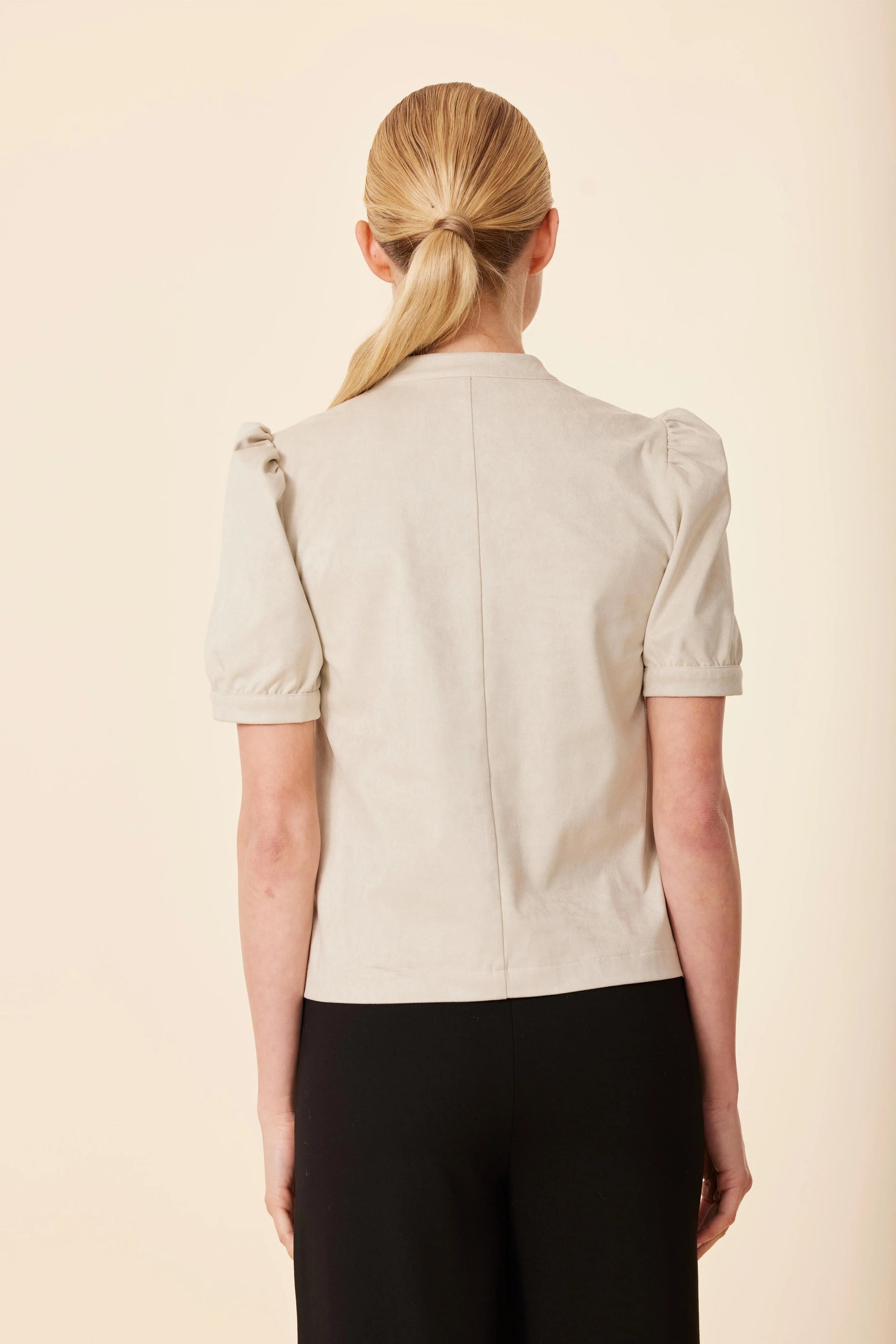 Faux Suede Short Sleeve Top Dolce Cabo