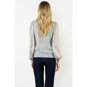 Silk Floral Flowy Sleeve Top THML