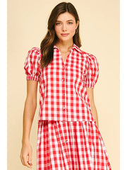 Gingham Button Down Shirt Pinch