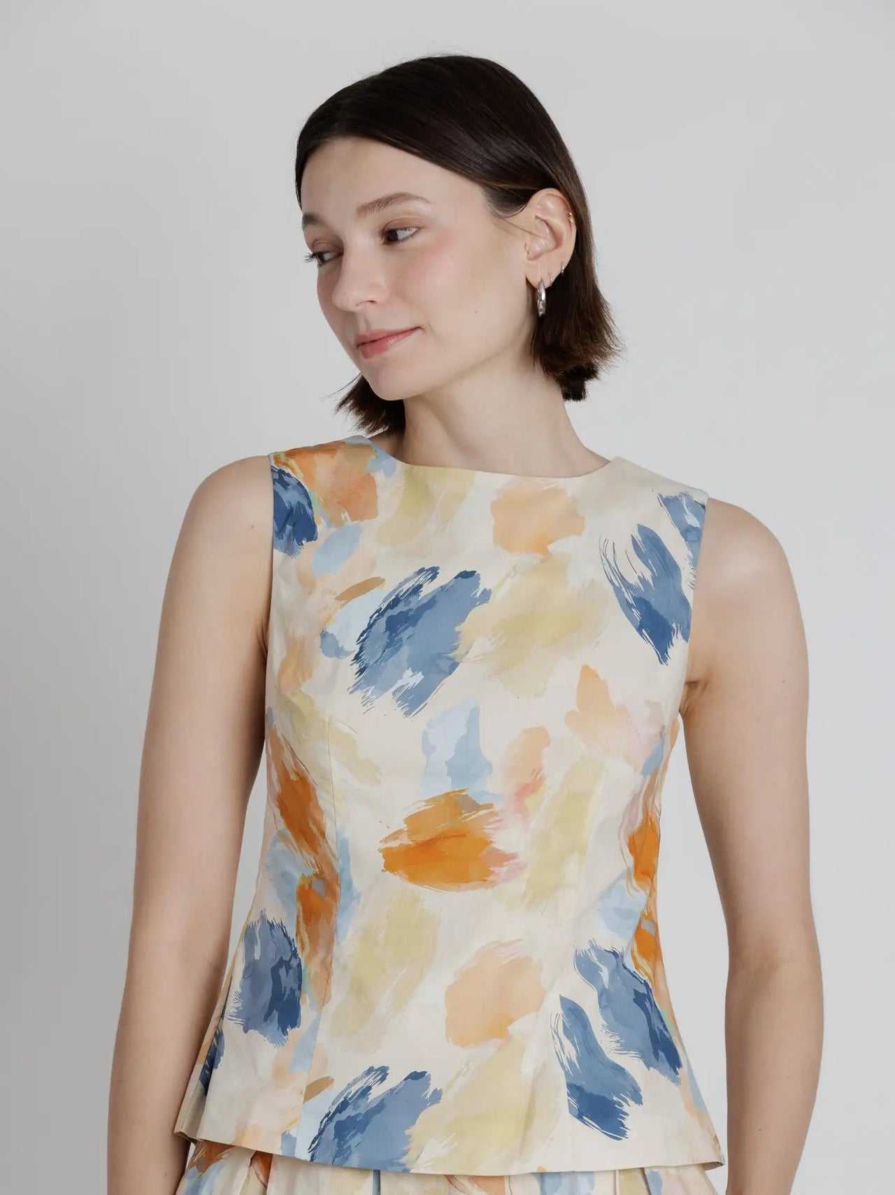 Watercolor Print Top Aureum