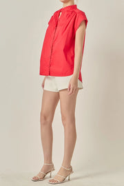 Scallop Trim Ric Rac Short Sleeve Shirt English Factory