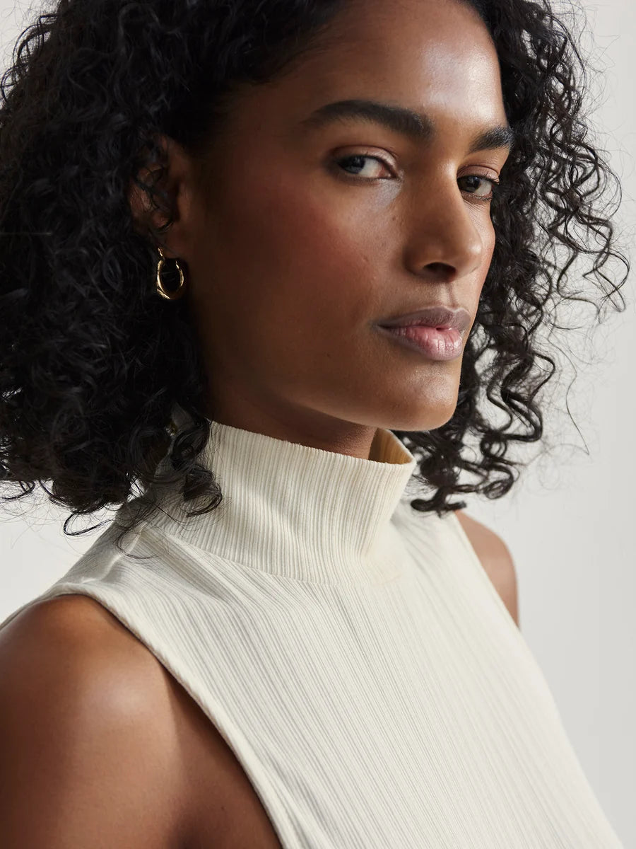 Caley Modal Rib Mock Neck Fitted Tank | Varley Varley