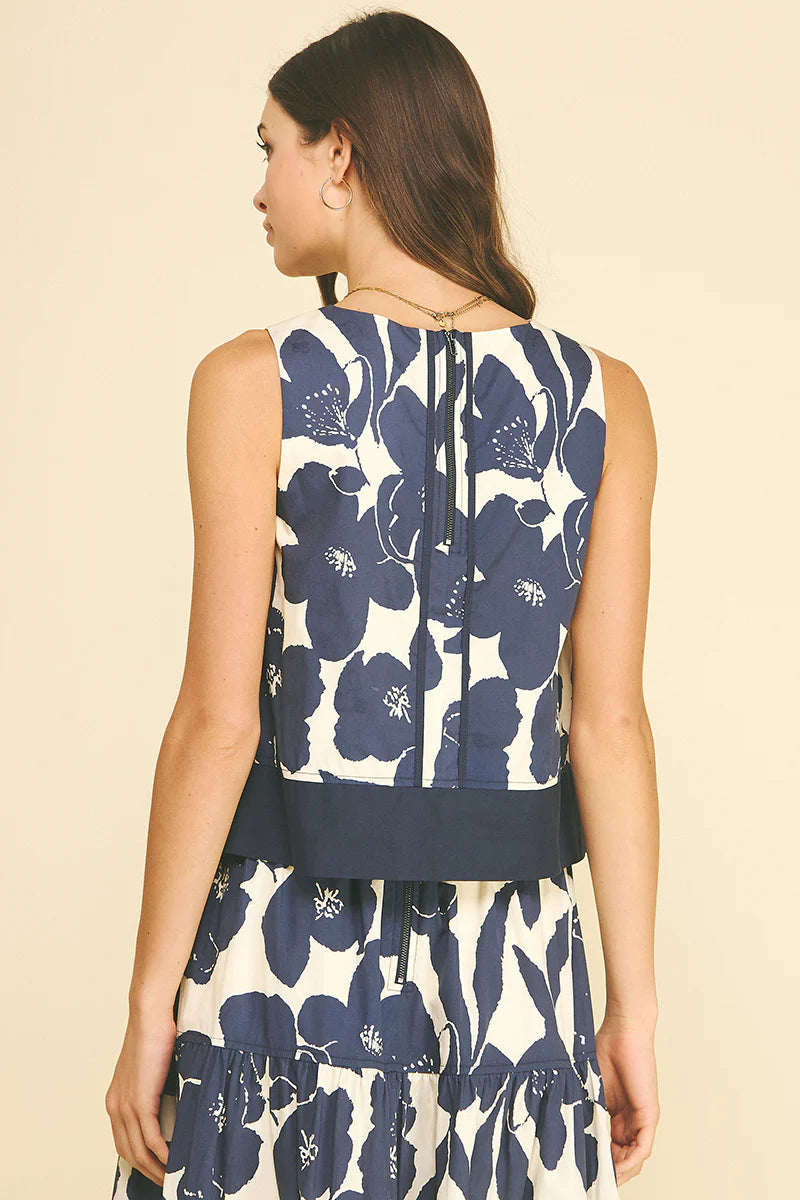 Iliana Floral Sleeveless Crop Top Pinch