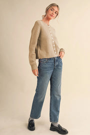 Marled Knit Sweater Cardigan Merci