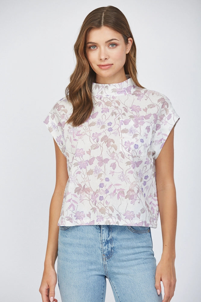 SLEEVELESS TOP W/PLACKET BUTTONS Fate