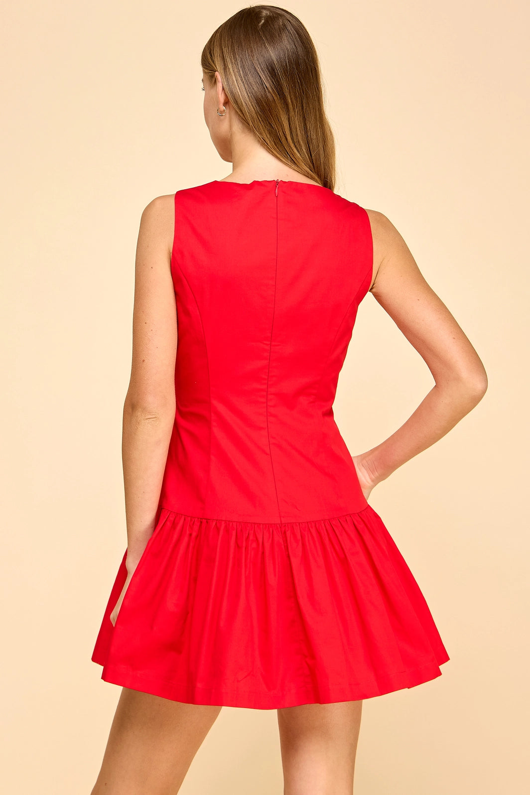 FIT AND FLARE DROPPED WAIST SLEEVELESS DRESS Shop Expeditions