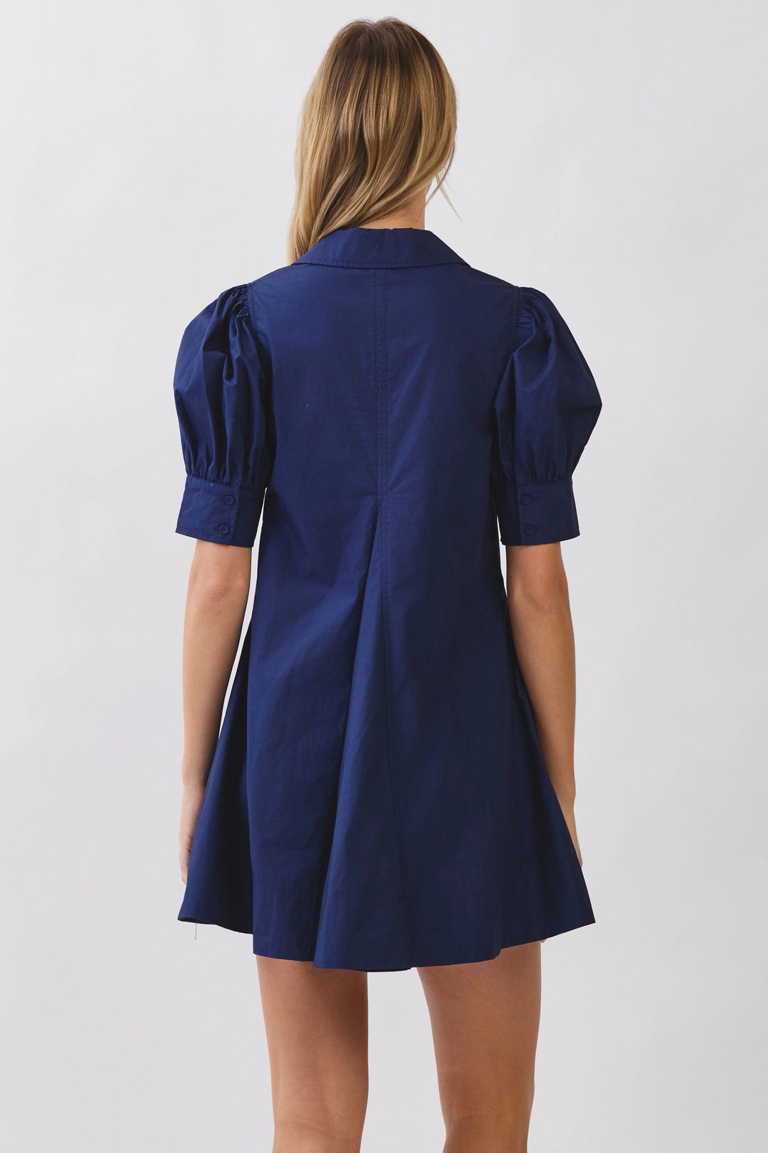 Puff Sleeve V-Neck Mini Dress Pinch